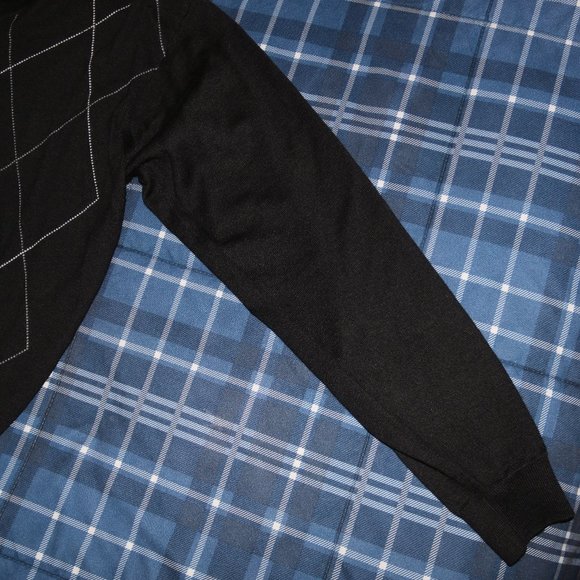 Sette Ponti Diamond Pattern V Neck Sweater Sweatsh - Picture 6 of 13